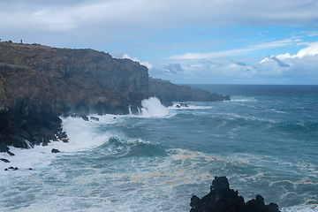 Image showing natural swimming pools on Tenerife island