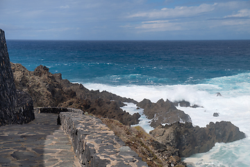 Image showing natural swimming pools on Tenerife island