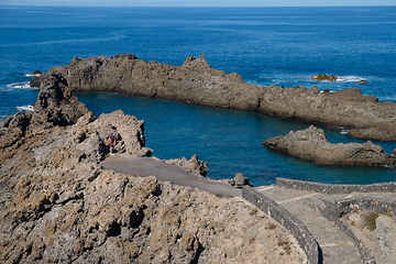 Image showing natural swimming pools on Tenerife island