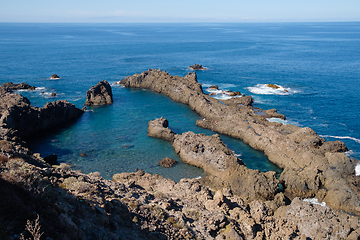 Image showing natural swimming pools on Tenerife island