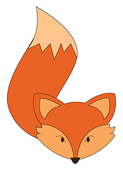 Image showing Orange and yellow fox vector illustration on white background 