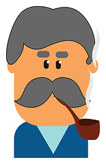 Image showing Clipart of an old man set on isolated white background vector or