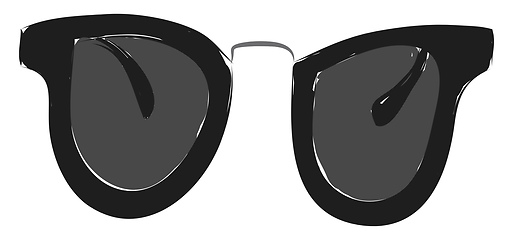 Image showing Man wearing a black glasses, vector color illustration.