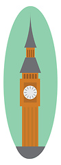 Image showing Big Ben the symbolic landmark of the city of London vector color