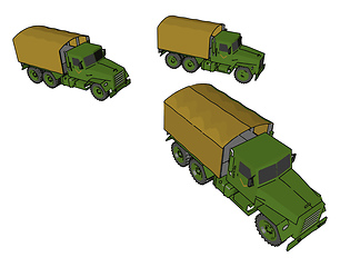 Image showing Army vehicle vector or color illustration