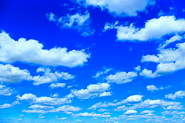 Image showing white clouds on blue sky