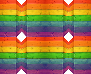 Image showing multicolored decorative boards