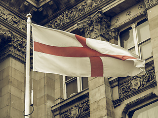 Image showing Vintage looking England flag