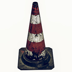 Image showing Vintage looking Traffic cone