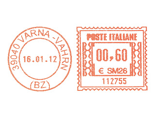 Image showing Vintage looking Postage meter stamp