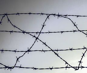 Image showing Vintage looking Barbed wire