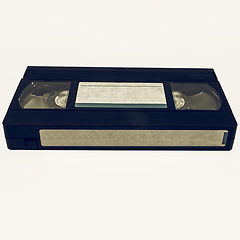 Image showing Vintage looking VHS tape cassette