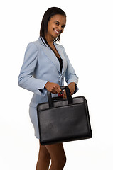 Image showing Woman holding a briefcase
