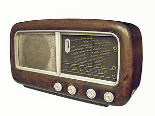 Image showing Vintage looking Old AM radio tuner