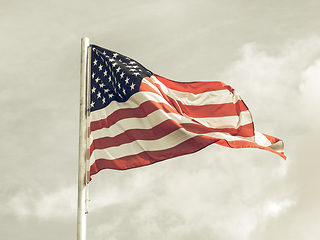 Image showing Vintage looking USA flag