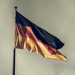 Image showing Vintage looking German flag