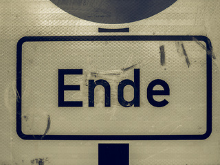 Image showing Vintage looking Ende sign in Berlin