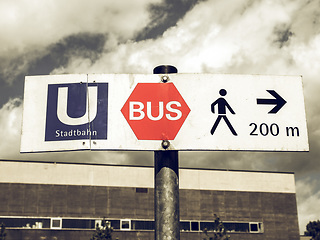 Image showing Vintage looking Ubahn sign