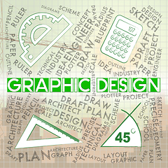 Image showing Graphic Design Represents Creative Illustrator And Designs