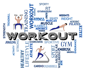 Image showing Workout Fitness Means Getting Fit And Training