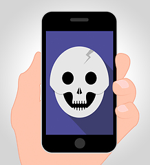 Image showing Halloween Skull Online Shows Haunted Online 3d Illustration