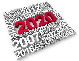 Image showing Two Thousand Twenty Shows New Year 2020 3d Rendering