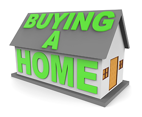 Image showing Buying A Home Shows House Purchases 3d Rendering