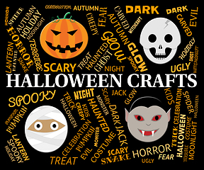 Image showing Halloween Crafts Means Creative Artwork And Designs