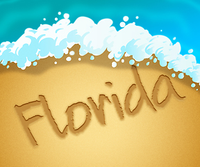 Image showing Florida Holiday Indicates Usa Vacation 3d Illustration