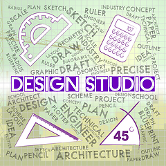 Image showing Design Studio Shows Designer Office And Creation