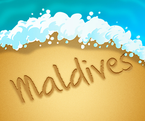 Image showing Maldives Holiday Shows Tropical Vacation 3d Illustration