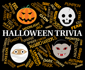 Image showing Halloween Trivia Indicates Trick Or Treat Knowhow