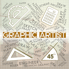 Image showing Graphic Artist Means Creative Designer And Recruitment