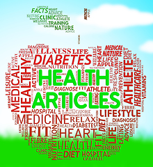 Image showing Health Articles Indicates Medicine Editorials And Magazines