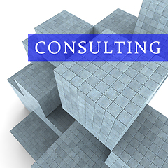 Image showing Consulting Words Represent Seek Advice 3d Rendering