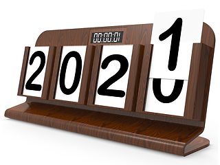 Image showing Twenty Twenty One Shows 2021 New Year 3d Rendering