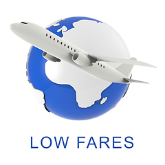 Image showing Low Fares Shows Discount Airfare 3d Rendering