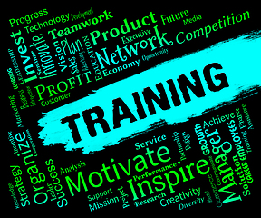 Image showing Training Words Indicates Webinar Lessons And Learning