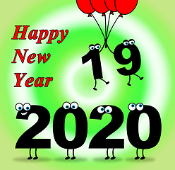 Image showing Two Thosand Twenty Indicates 2020 New Year 3d Illustration