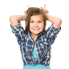 Image showing Portrait of a happy little girl