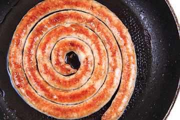 Image showing spiral grilled sausage 