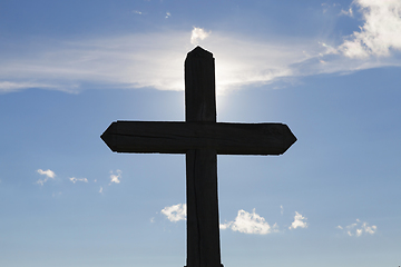 Image showing wooden cross, close-up