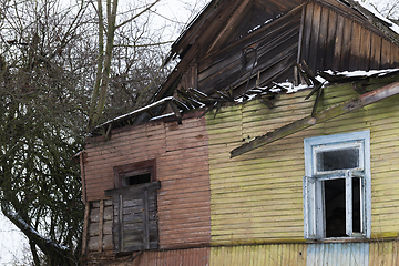 Image showing Ruined house, close-up