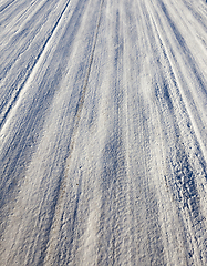 Image showing The road in the winter season