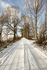 Image showing The road in winter