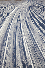 Image showing Snow on the road,