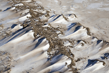 Image showing Very dirty snow