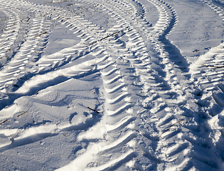 Image showing Road under the snow