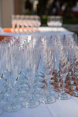 Image showing Champagne Glasses on the table