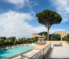 Image showing Swimming pool at hotel. Italia